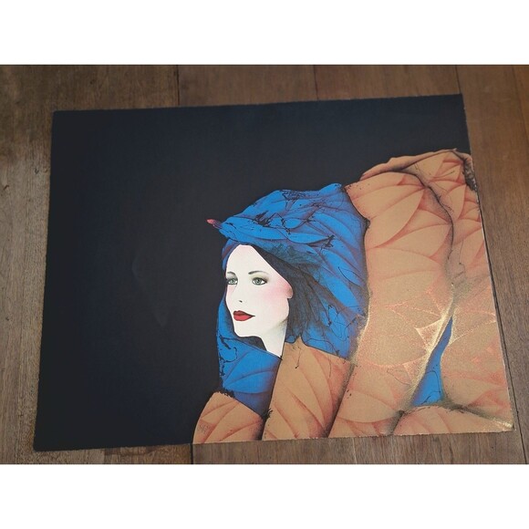 Gerrit Greve Signed/Numbered Serigraph Women w/Blue Bird Imbossed Mark On Corner